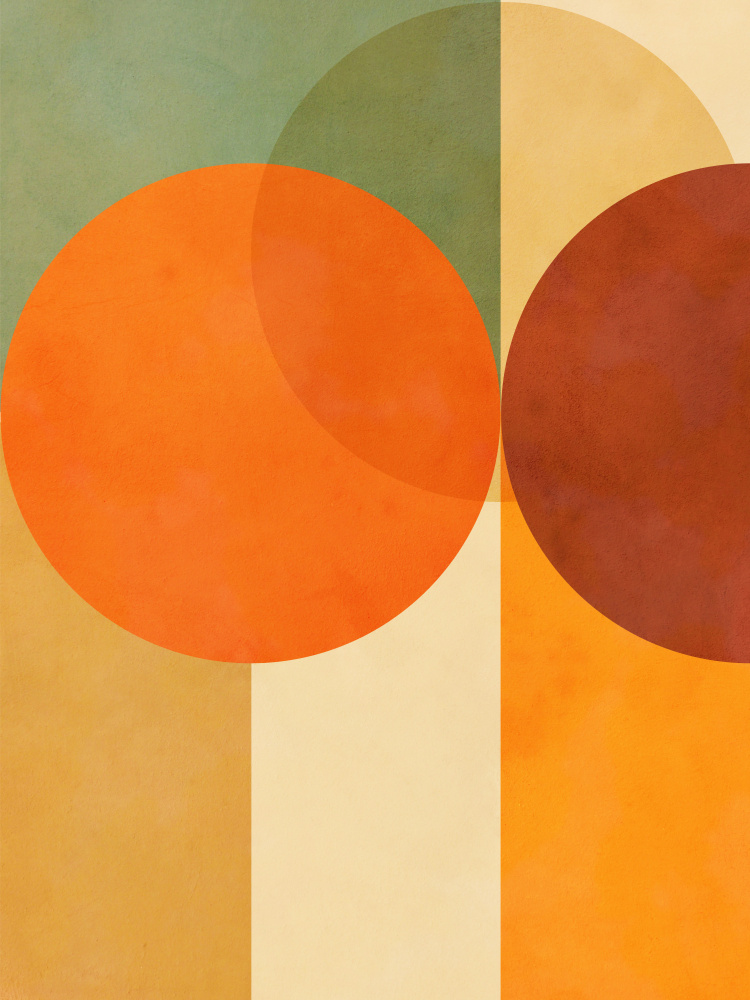 Circles and Warm Tones by Dominique Vari — canvas wall art