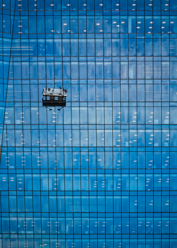 Skyscraper Window Cleaner by The Learning Curve Photography — canvas wall art