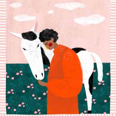 Vibrant Girl and Horse