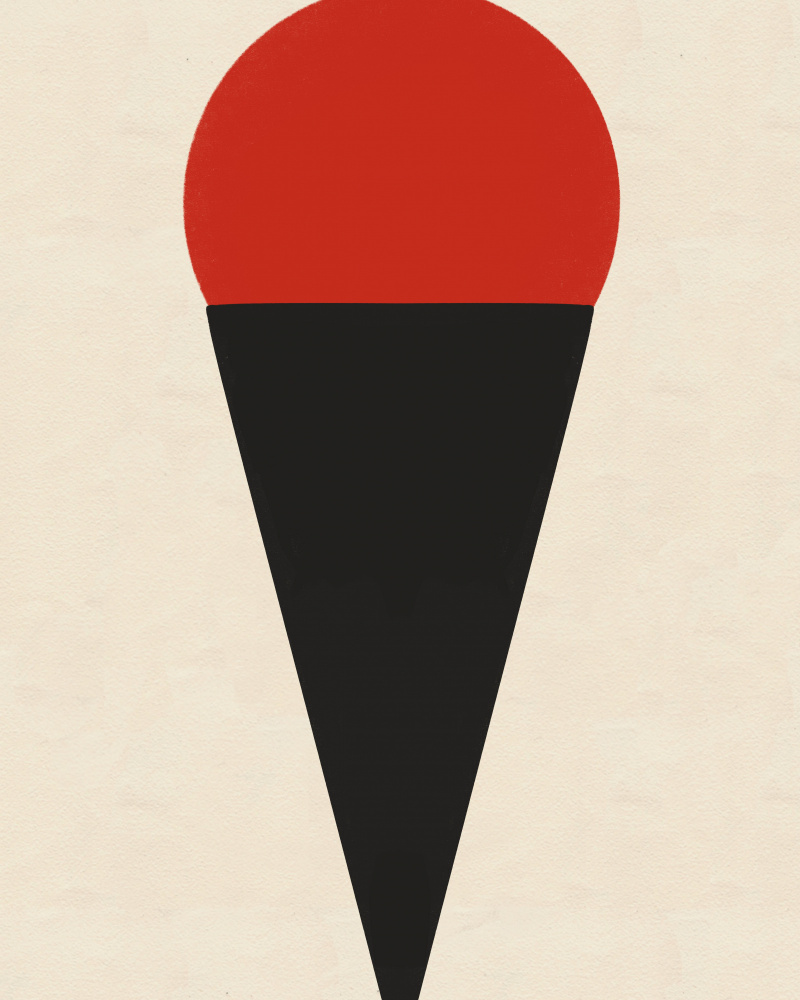 Red Ice Cream Cone by Deepthi s — canvas wall art