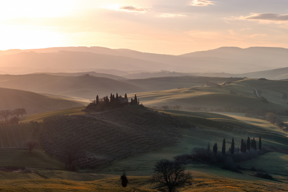 Misty Tuscan Landscape by Fabrizio Massetti — canvas wall art