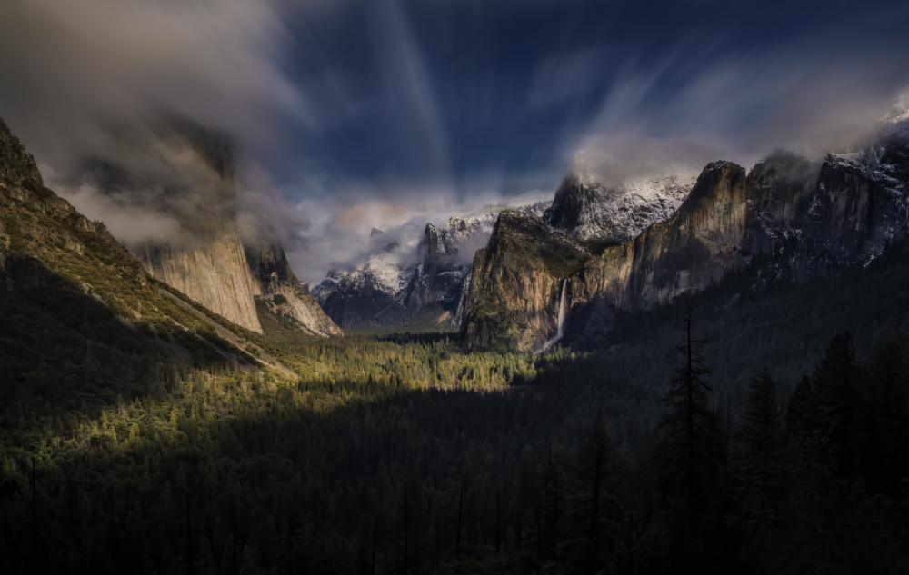 Dramatic Valley Light by Jenny Qiu — canvas wall art