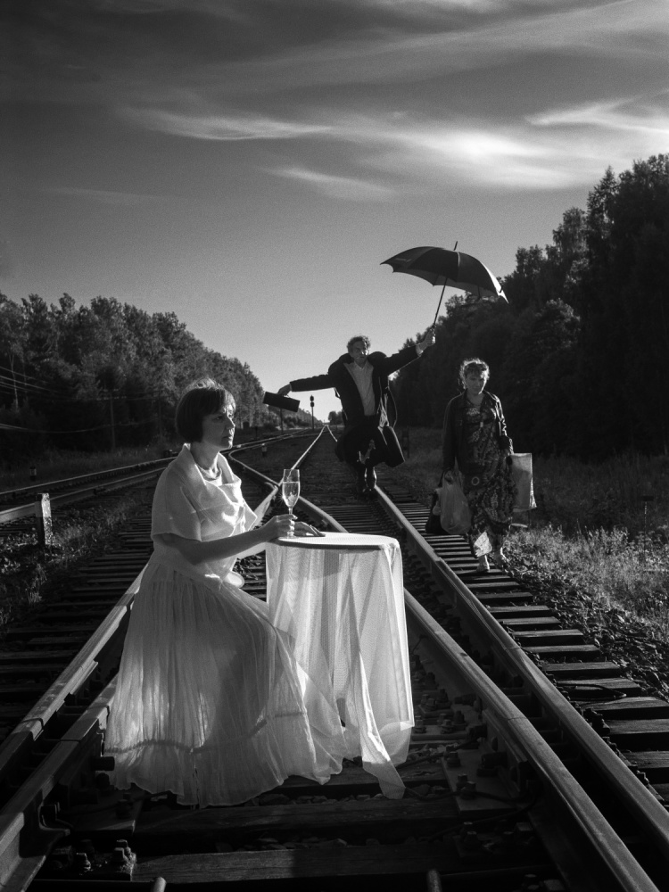 Mysterious Railway Journey by Silvija Danelsone — canvas wall art