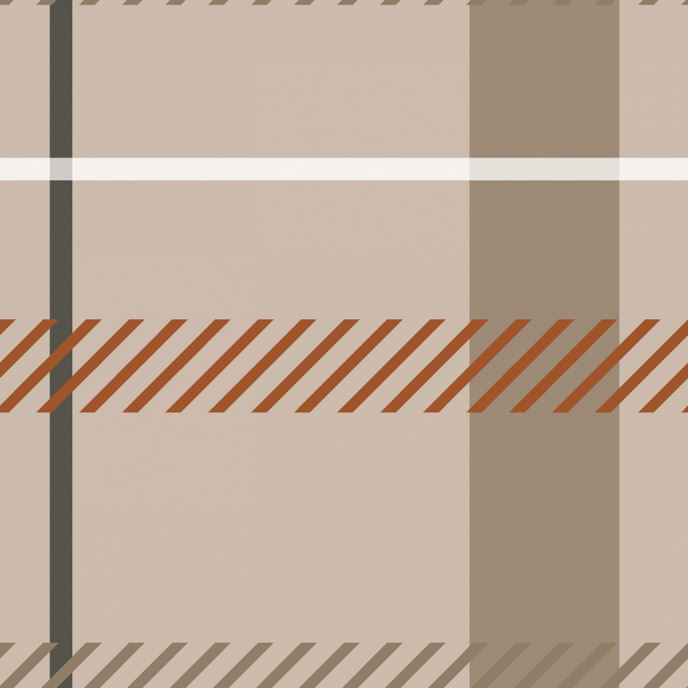 Warm Beige Plaid Pattern by Irene Demetri — canvas wall art