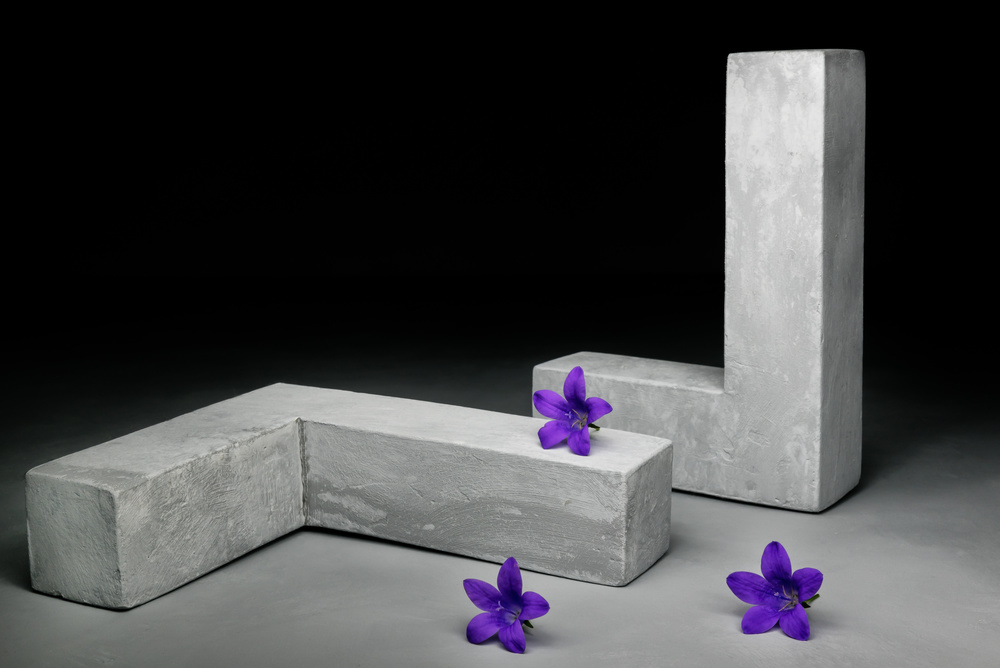 Minimalist Concrete Violets by Christophe Verot — canvas wall art
