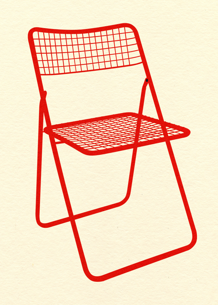 Ted Net Chair Red by Rosi Feist — canvas wall art