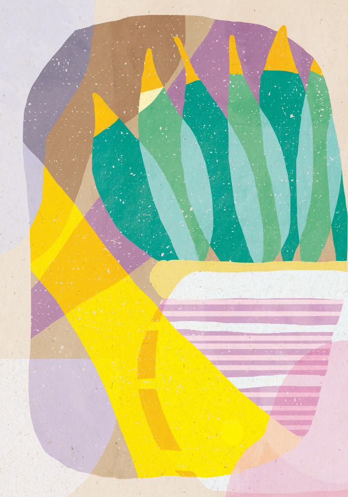 Vibrant Botanical Shapes by Aylin Demir — canvas wall art