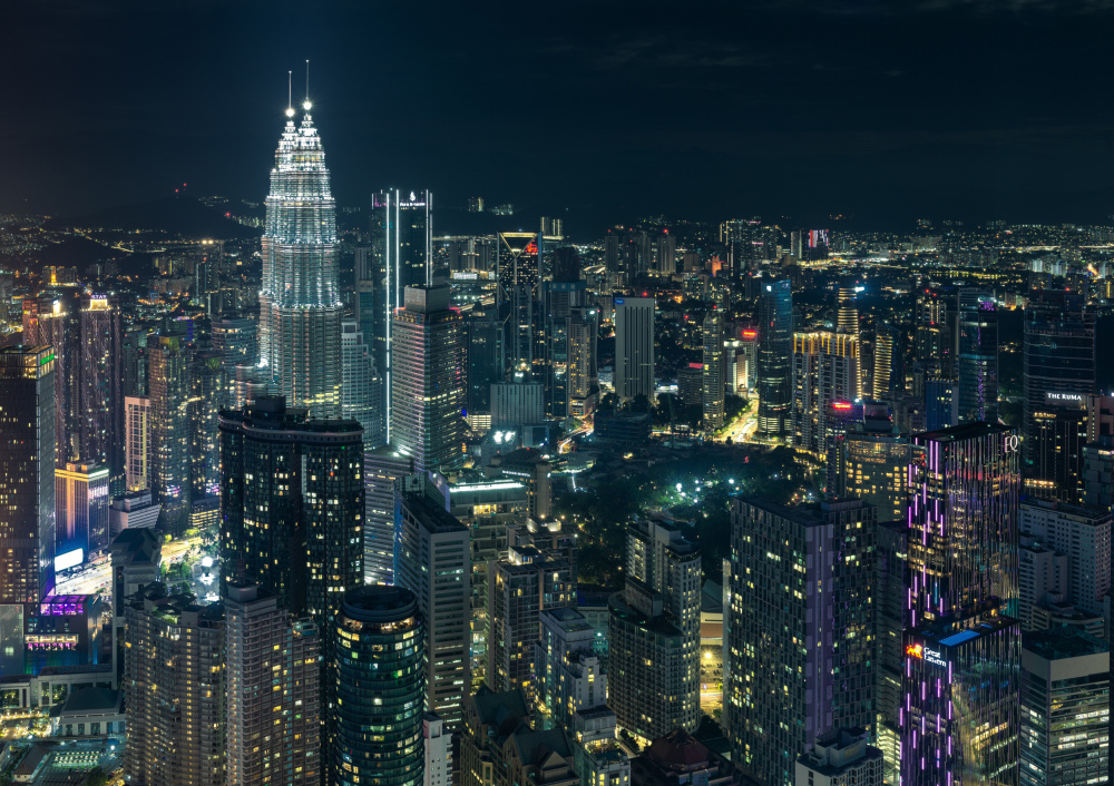 Vibrant City Night by Yavuz Pancareken — canvas wall art