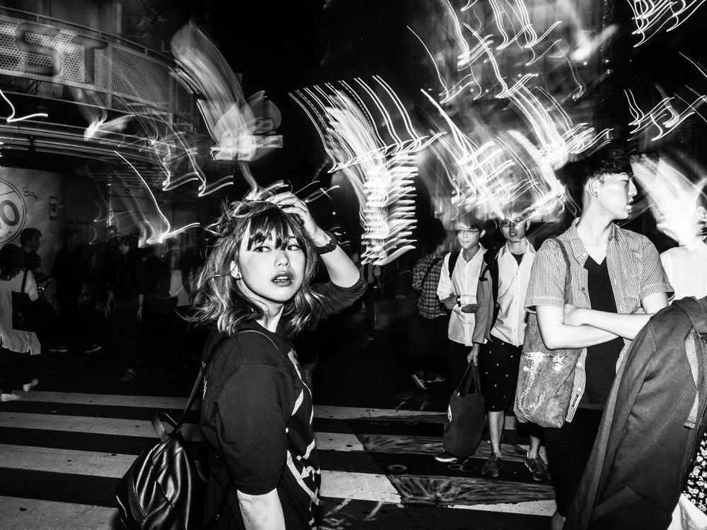 Night street by TORU MATSUNAGA — canvas wall art