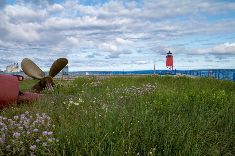 Lakeside Lighthouse Propeller by GuruShots — canvas wall art