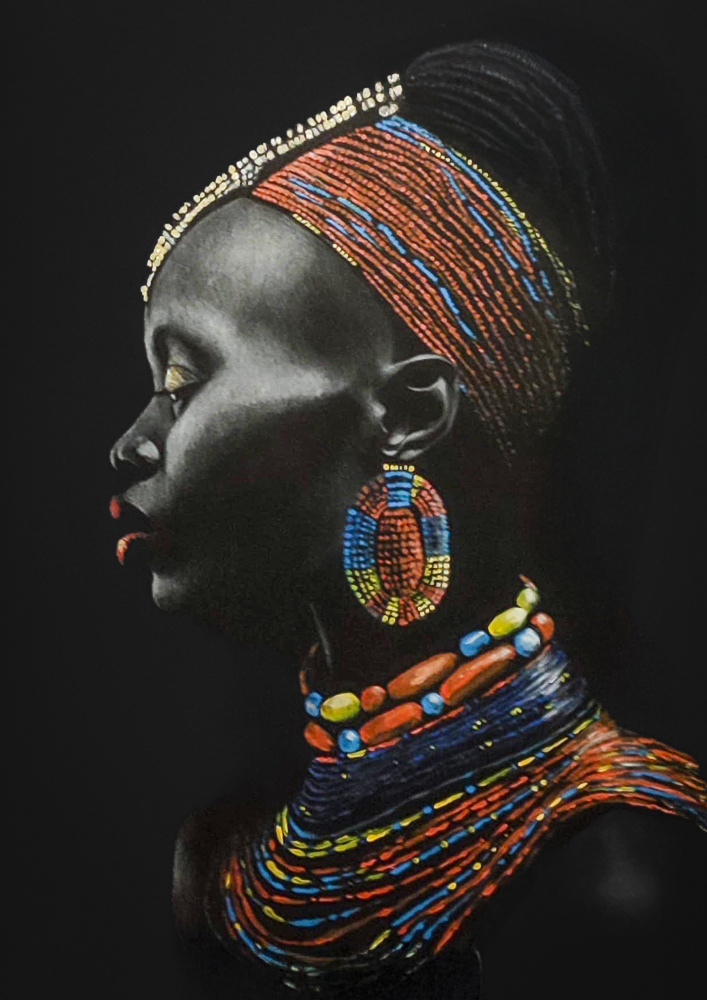 African Elegance in Profile by Laruelle Philippe — canvas wall art
