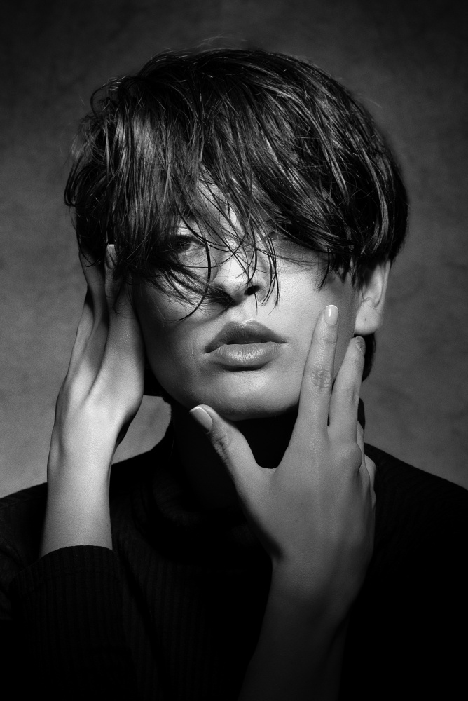 Mysterious Fashion Portrait by Cesar Tejada — canvas wall art