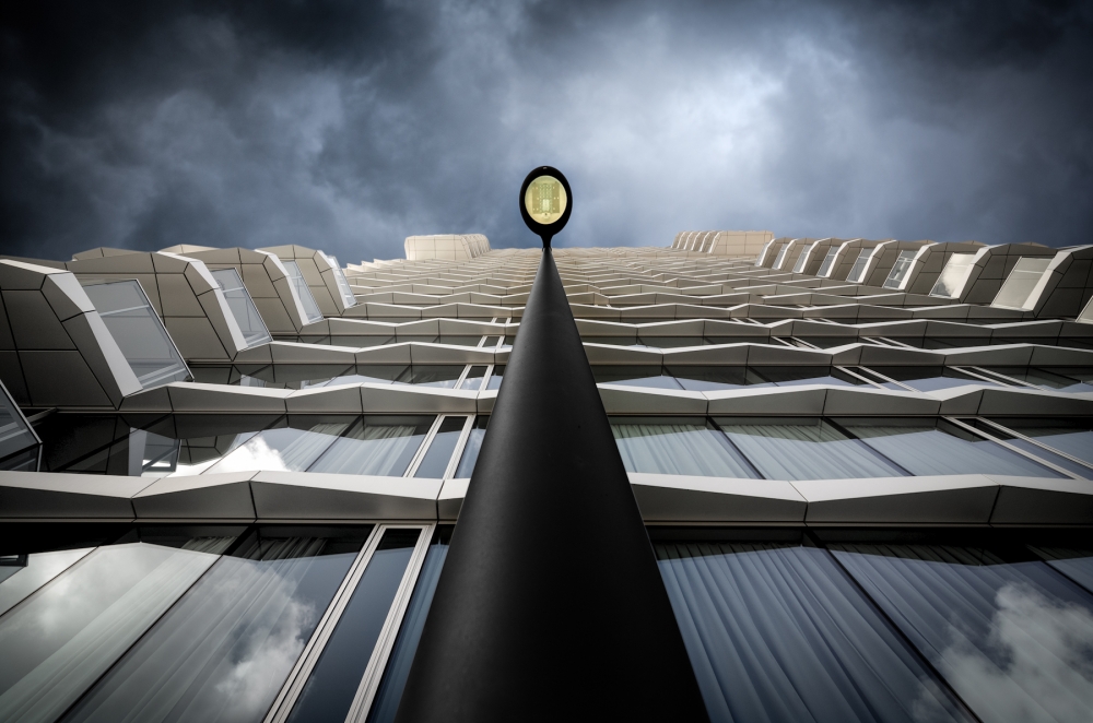 Upward Urban Geometry by Michiel Hageman — canvas wall art