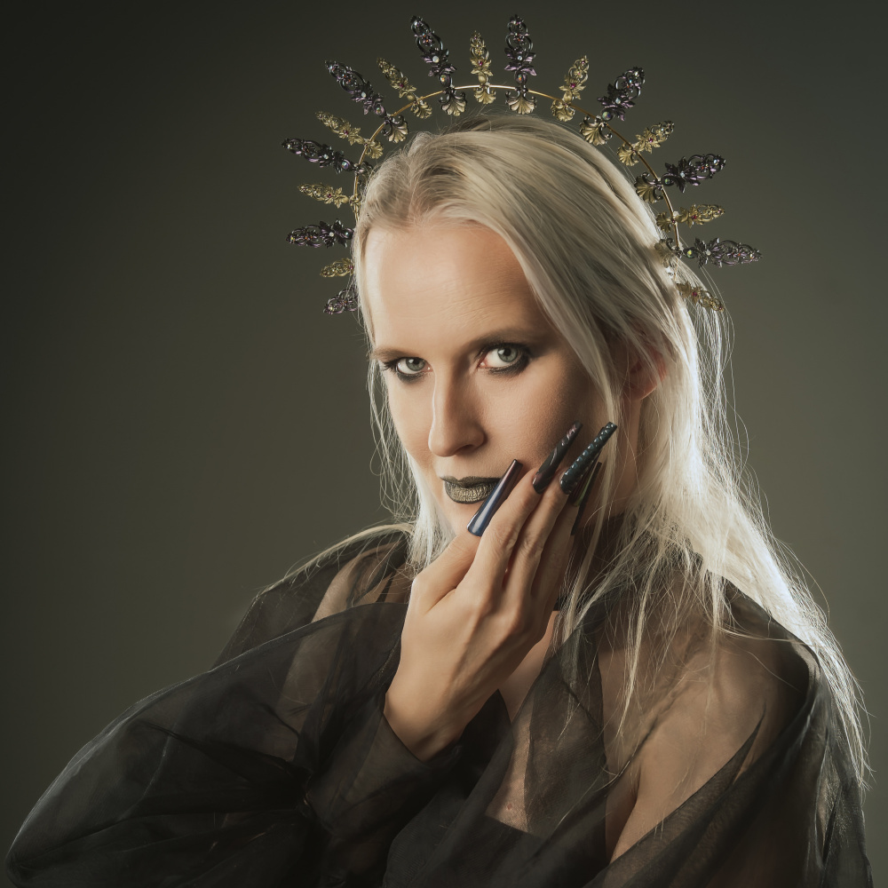 Gothic Queen Portrait by Dariusz Budyta — canvas wall art
