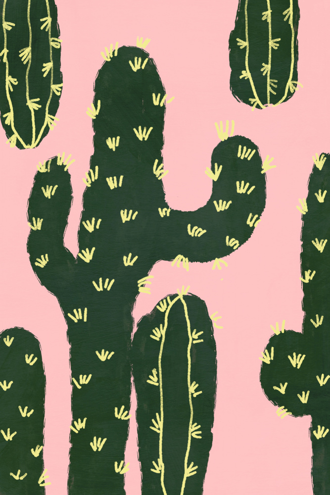 Cactuses by Treechild — canvas wall art