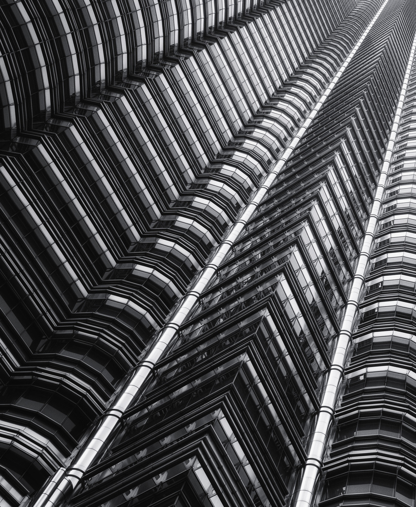 Geometric City Tower by Ahmed Thabet — canvas wall art