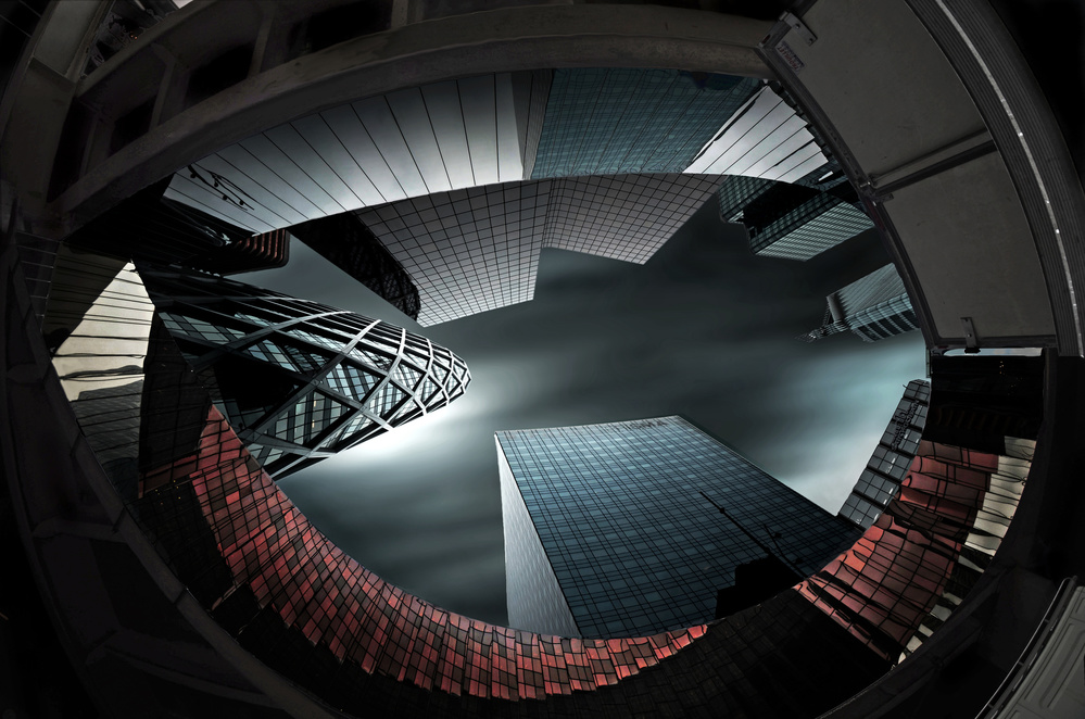 Urban Spire Vision by Pierre Bacus — canvas wall art