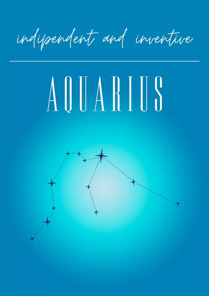 Glowing Aquarius Constellation by Amélie — canvas wall art
