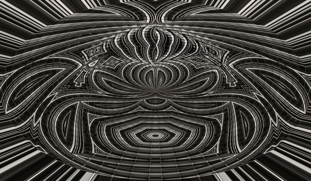 Monochromatic Geometric Flow by Miro Susta — canvas wall art