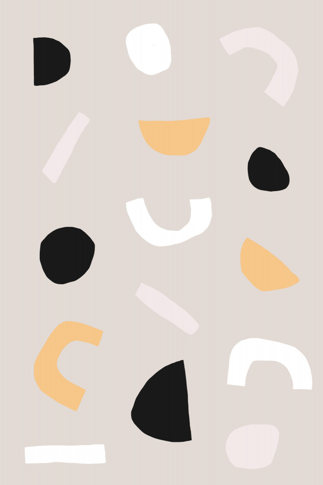 Geometric Shapes in Neutral Tones by uplusmestudio — canvas wall art