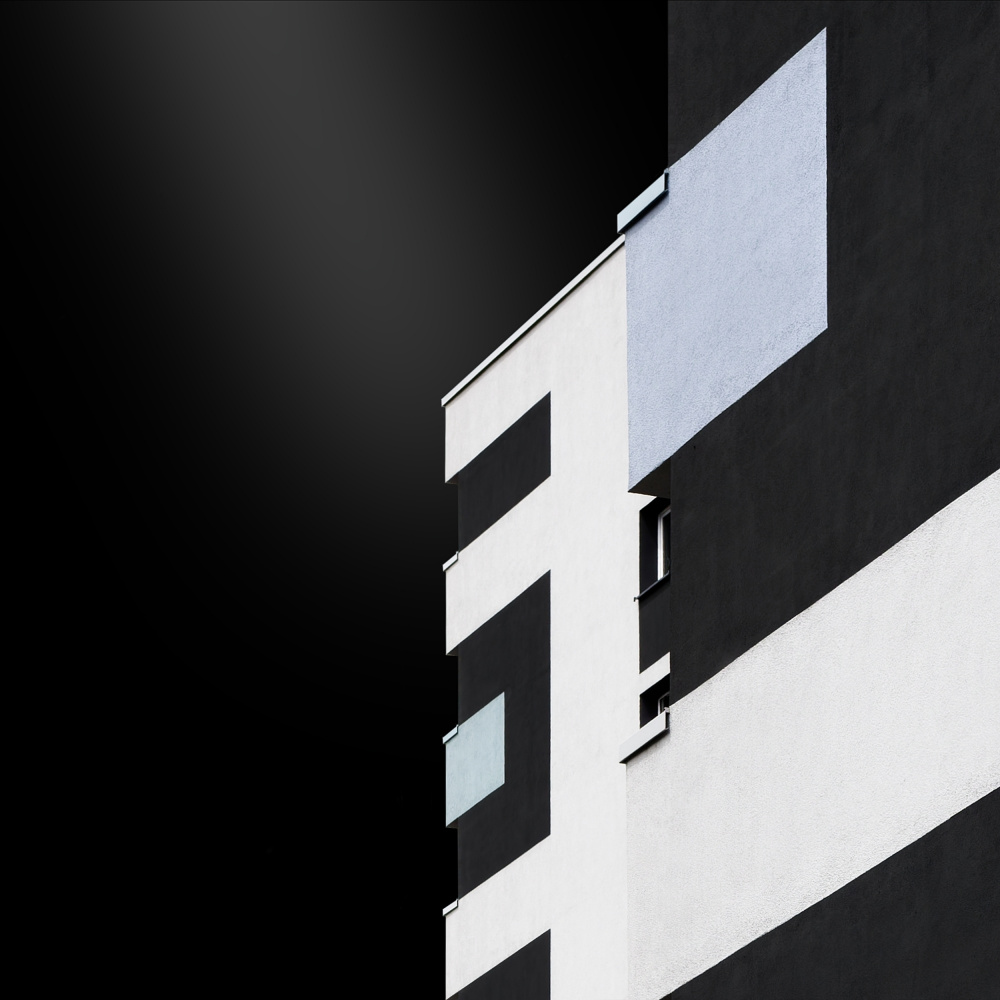 Sleek Geometric Building by Karin Kilb — canvas wall art