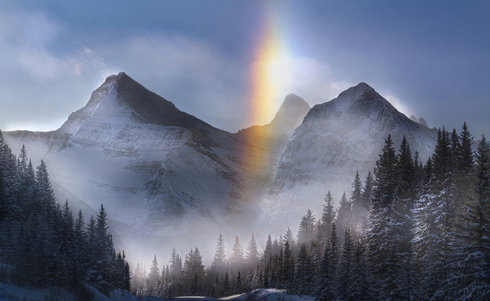 Majestic Winter Rainbow by James S. Chia — canvas wall art