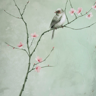 Delicate Bird Blossom