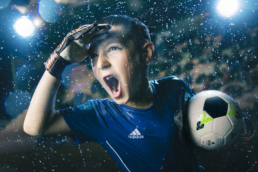 Intense Soccer Action by Patrik Minar — canvas wall art