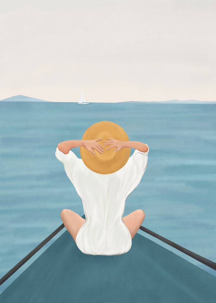 Serene Ocean Escape by Flow Line — canvas wall art