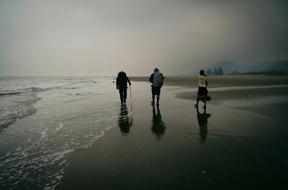 Moody Beach Walk by Md. Arifuzzaman — canvas wall art