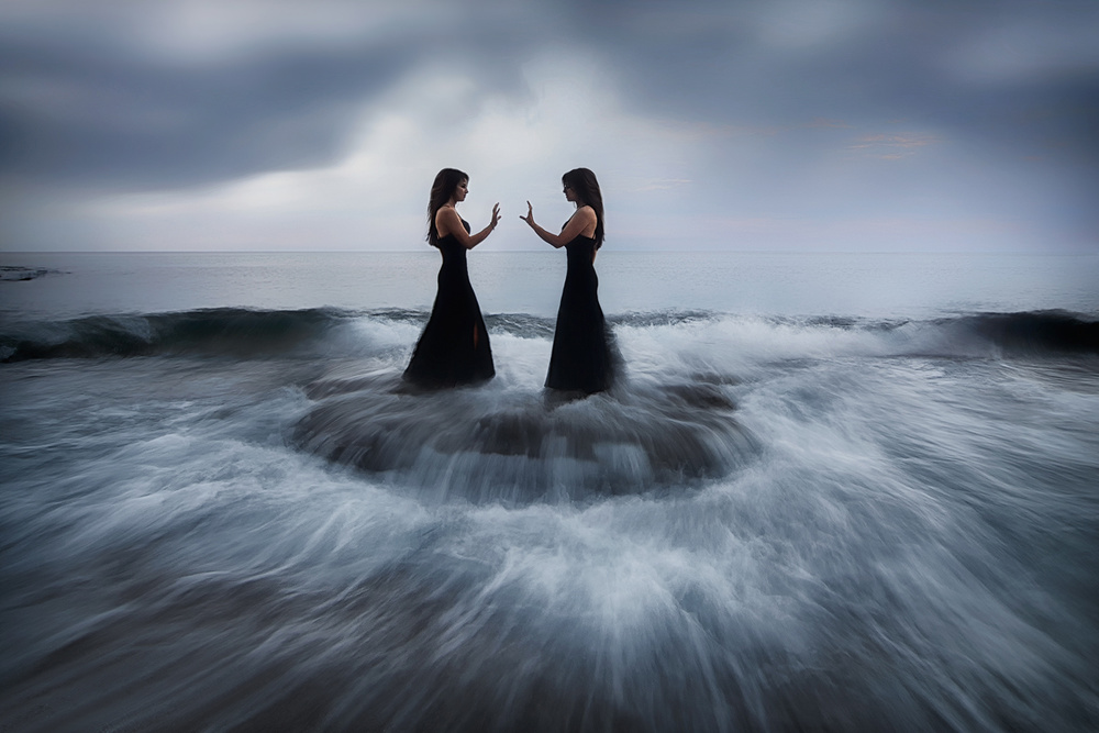 Mysterious Ocean Flow by Maria Kaimaki — canvas wall art