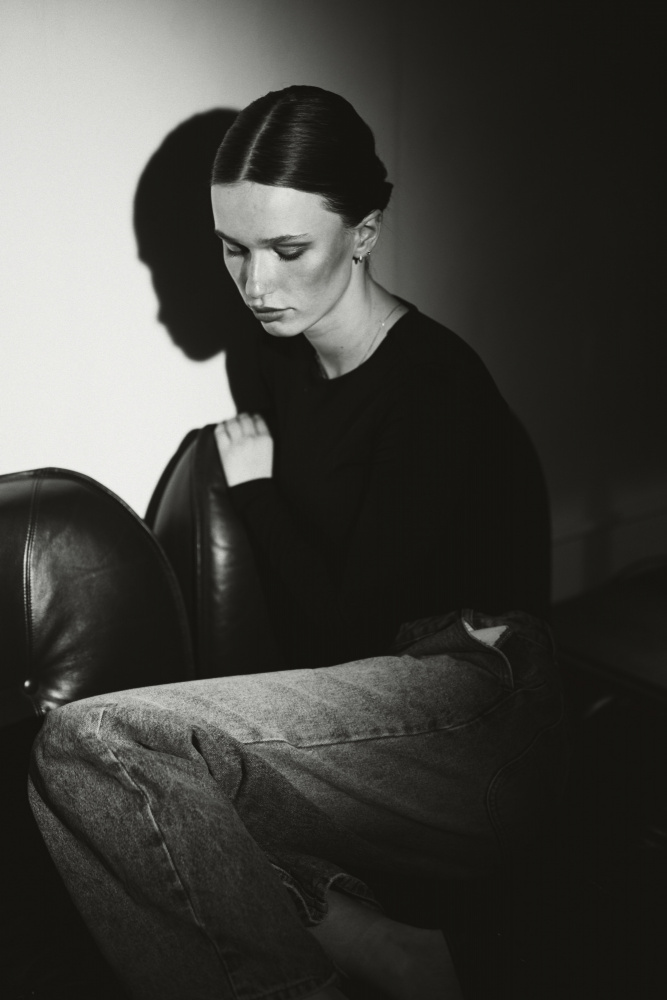 Pensive Shadow Portrait by Steffen Lauterbach — canvas wall art