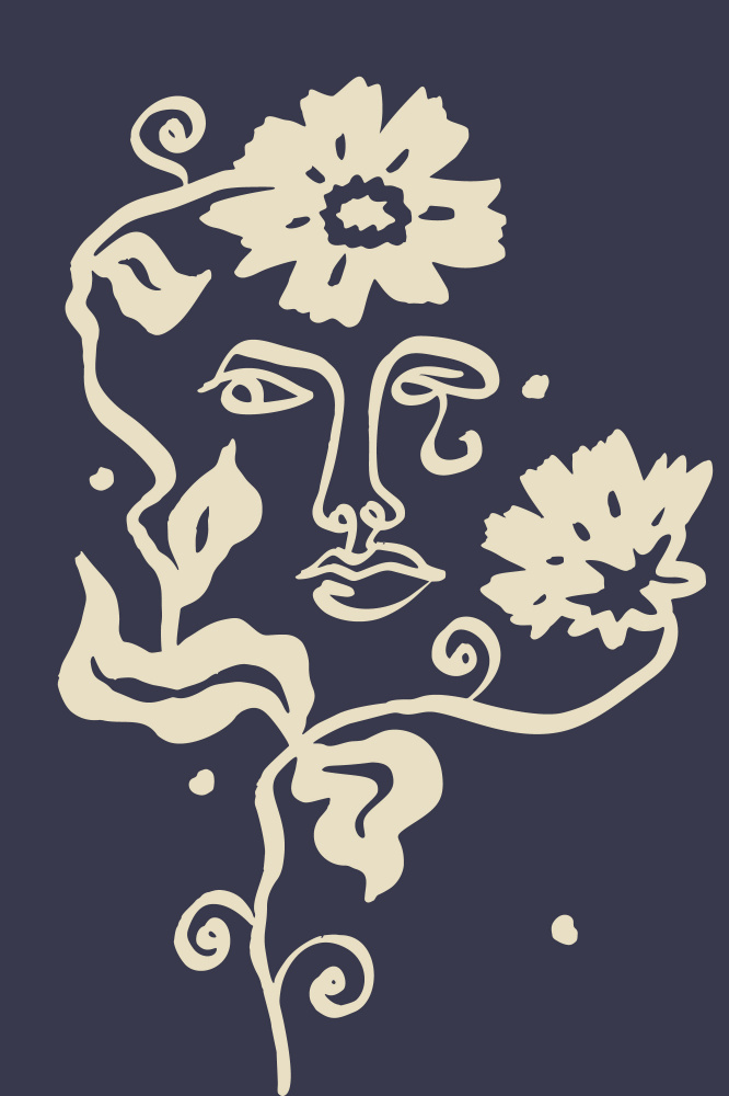 Serene Floral Gaze by Anna Rose — canvas wall art