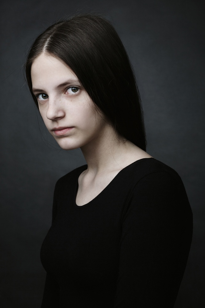 Pensive Young Woman by Ewgenij Kolotuschenko — canvas wall art