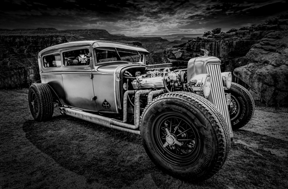 Classic Desert Hot Rod by Laruelle Philippe — canvas wall art