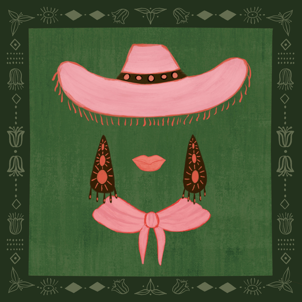 Pink Cowgirl Chic by Aliya Putrus — canvas wall art