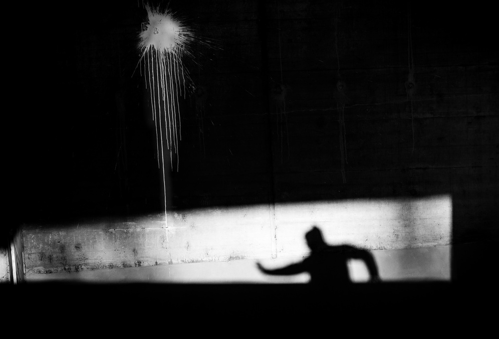 Mysterious Urban Shadow by Jürgen Hartlieb — canvas wall art