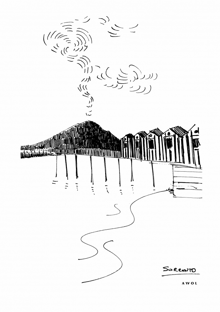 Sorrento Coastal View by Awol Art Alex — canvas wall art