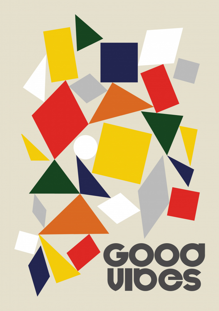 Good Vibes Geometric Abstract by Frances Collett — canvas wall art