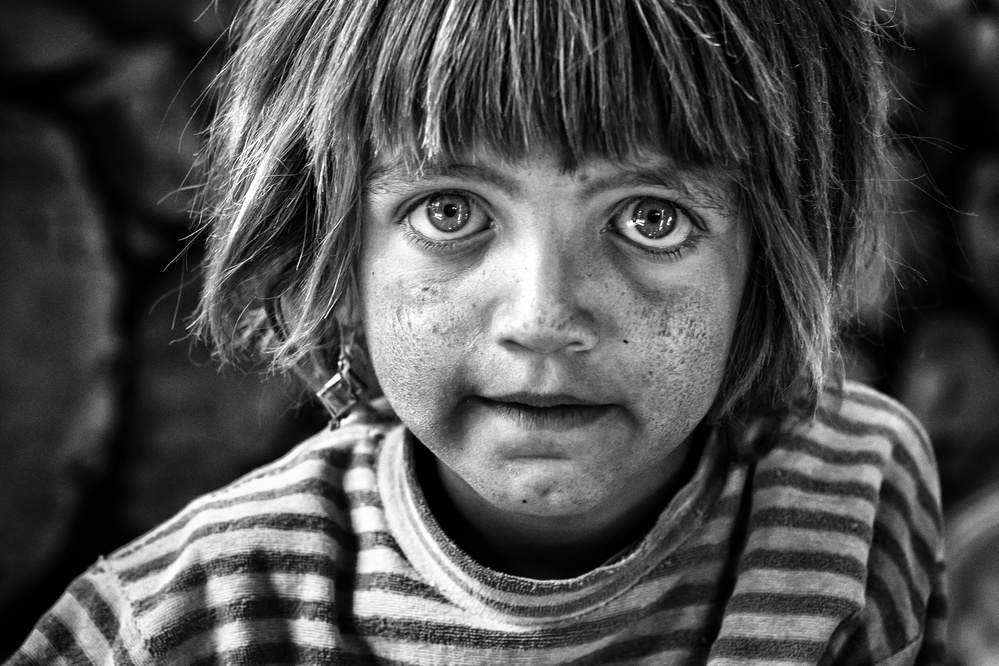 Soulful Child's Gaze by Mohammadreza Momeni — canvas wall art