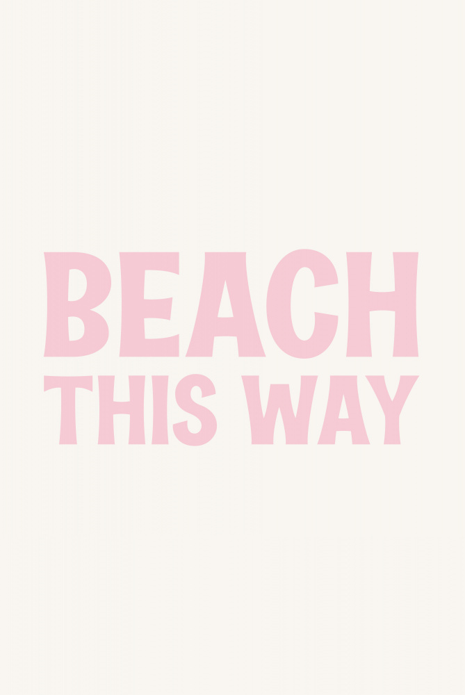 Pink Beach This Way by Oju Design — canvas wall art