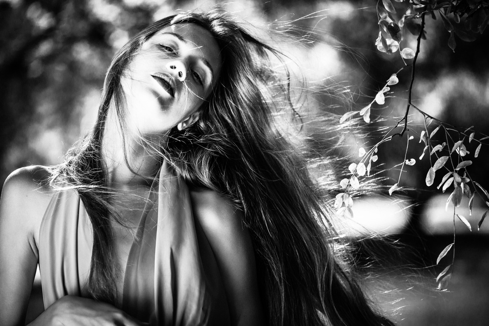 Wind Kissed Woman by TORU MATSUNAGA — canvas wall art