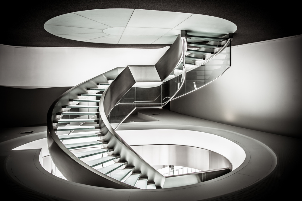 Modern Spiral Staircase by António Bernardino Coelho — canvas wall art