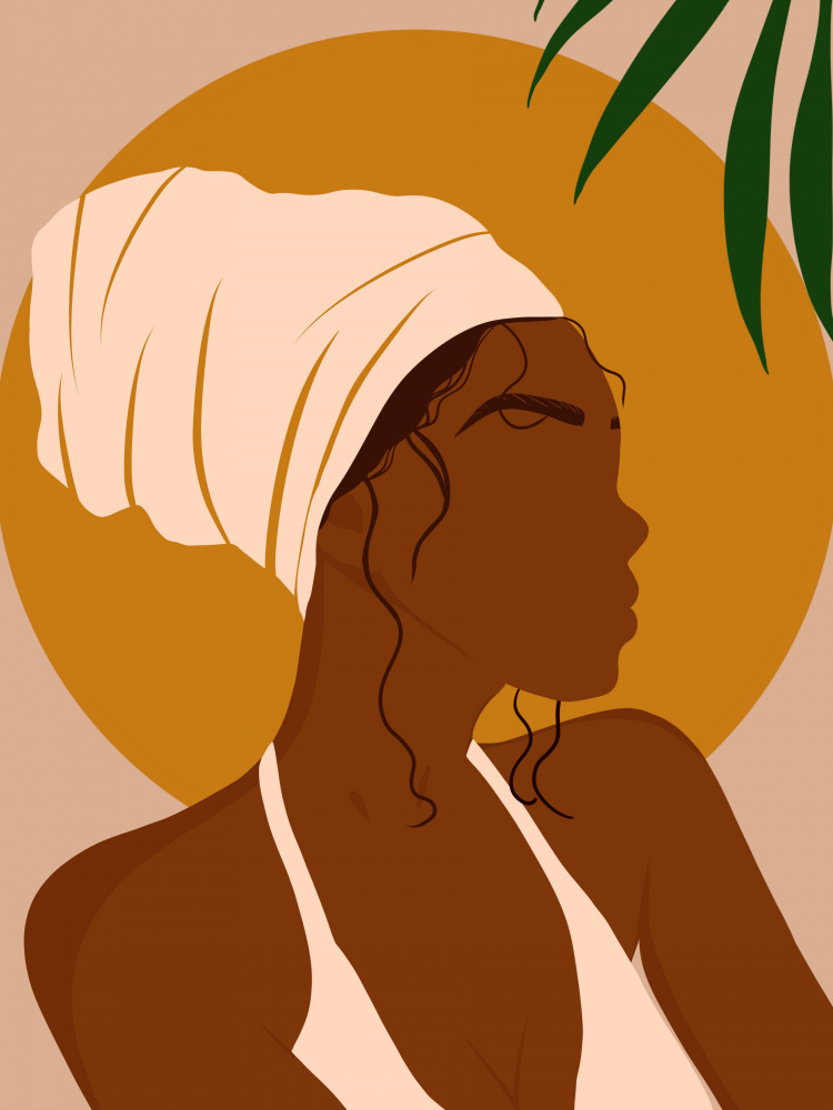 Headwrap Girl by Carelle N'guessan — canvas wall art