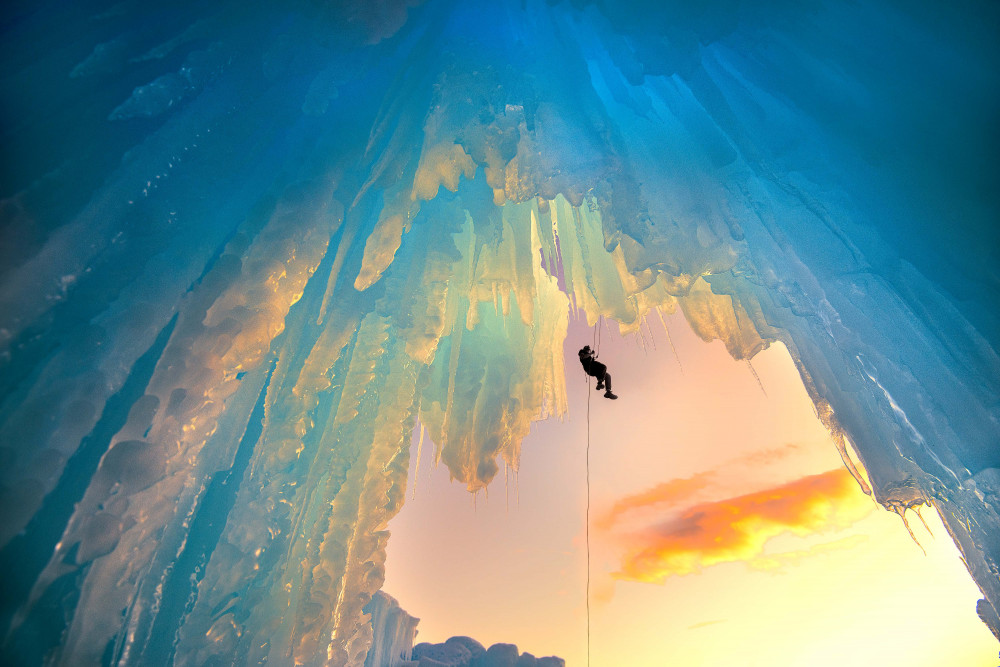 Ice Cave Adventure by Lior Yaakobi — canvas wall art