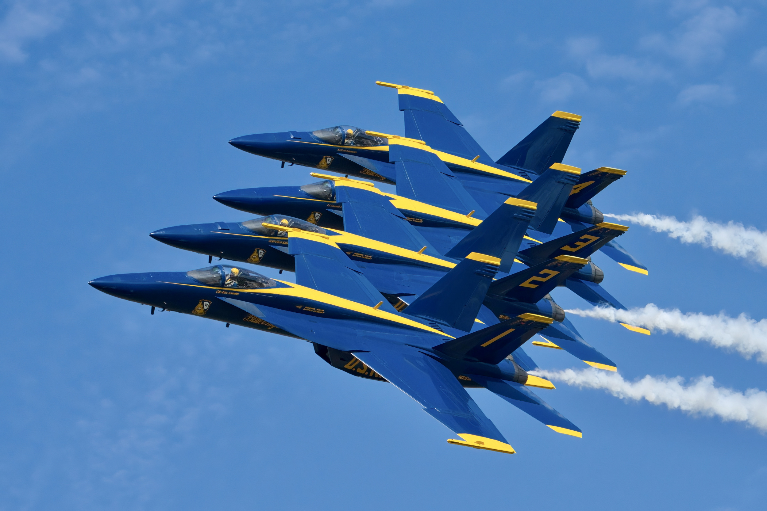 Blue Angels in Diamond Echelon formation