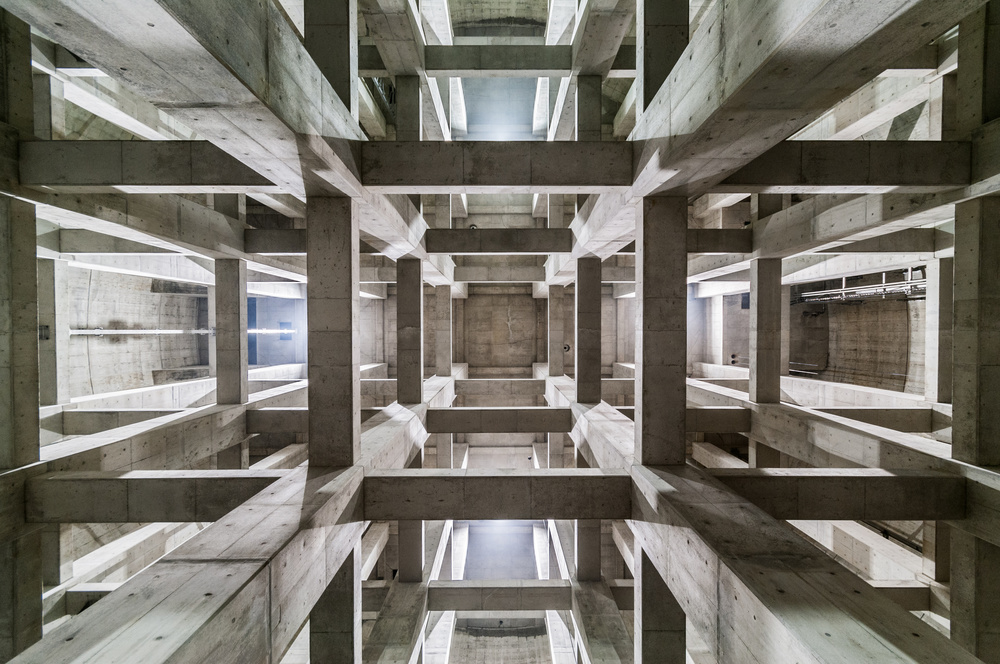 Brutalist Concrete Framework by Kobayashi Tetsurou — canvas wall art